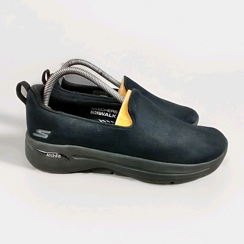Skechers GoWalk Arch Fit Black Slip On Walking Shoes 124411 Womens 9